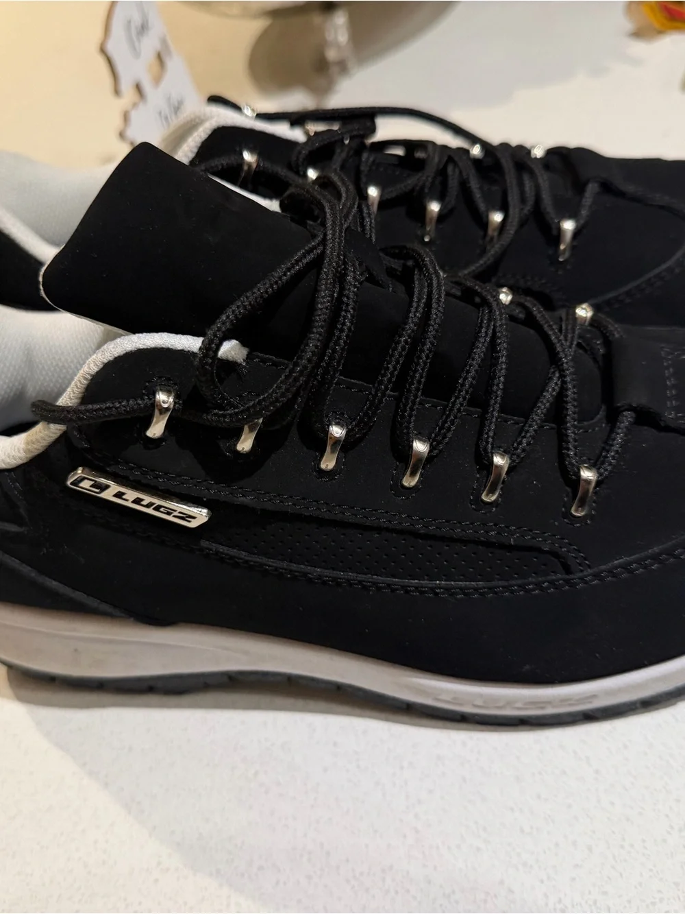 Men's Black Lace-Up Casual Sneakers